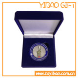 Promotion Dark Blue Velvet Box for Coin (YB-PB-10)