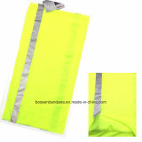 Promotional Custom Solid Light Yellow Reflective Stripes Heated Sports Neck Tube