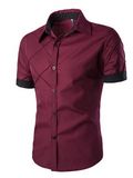 Custom Latest Double Pocket Casual Shirts Pattern for Men Pictures Men Clothing Fashion Shirt 2016