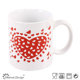 12oz Ceramic Mug with Engraved Heart Design