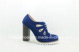 Updated Lace-up Leather Women Shoe with Sexy Holes