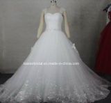 Cap Sleeves Bridal Gowns Lace Sequins Real Photo Wedding Dresses Z2062