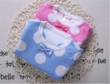 T1222 Baby DOT Long Sleeve Bow Knot Knitted Cotton Sweater