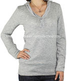 Ladies European Fashion V Neck Long Sleeve Girl Sweater (12AW-291)