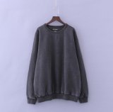 Mens Round Neck Pullover Knitted Sweater T Shirts Cold Dye Wash