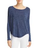 Hot Sale Navy Blue Casual Confortable Long-Sleeve Tee for Women