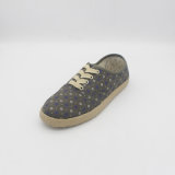 Lace-up Canvas and Flower Printer Casual Shoes for Women