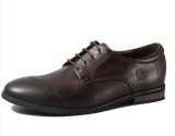 Brown Leather Lace up Oxford Dress Shoes