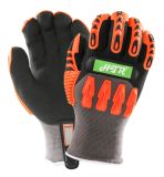 Anti-Impact Nitrile Dipped Warm Mechanical Winter Work Gloves with TPR