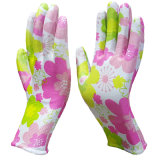 Colored PU Coated Safety Hand Work Glove