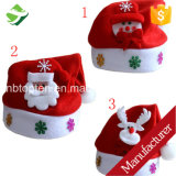 Christmas Santa Red Hat Cozy Soft Warm Adult Kid Unisex Santa Claus Cap Headgear
