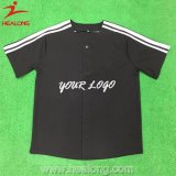 Healong Black Color Polyester Baseball Man Jersey