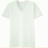 Guangzhou Factory Plain V Neck White Women T-Shirt