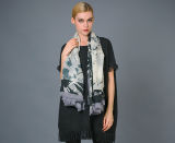 Digital Printed Worsted Cashmere Square Scarf for Women