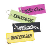 Wholesale Cheap Custom Remove Before Flight Embroidery Keychain