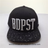 High Quality Splash Ink 6panel 3D Letter Embroidery Snapback Cap
