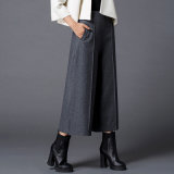 Design Fashion Ladies Elegant Belt Wide-Legged Pants Palazzo Trousers
