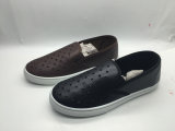 Breathable Soft Low-Top New Model Plimsoll Leather Shoes (6107)