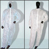 Disposable Elastic Wrist, Bootie & Hood White Coverall Overall