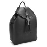2017 Newest Design Luxury Black Leather School Bag Back Pack