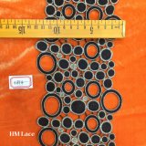 13cm Black Hollow out Circle Ribbon Sewing Craft, Skirt Lace Trim Hme874