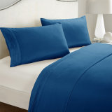 Wholesale Hotel Collection Solid Color Microfiber Home Textile Embroidery Bedding Set