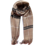 Ladies Soft Touch Woven Check Blanket Scarf