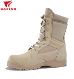 Khaki Color Suede Cow Leather Menmilitary Boots