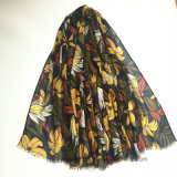 High Quality Flourish Printed Shawl in 100% Polyester (H7244)