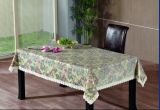 PVC Embossing Tablecloth with Flannel Backing (TJG0010)