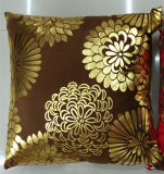 Metallic/Flock Printed Decorative Pillow Metallic Print Cushion (XPL-38)