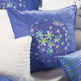 Blue Multiply Use Embroidery Cotton Cushion
