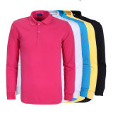 Long Sleeve Pique Poloshirt Men's Polo Shirts Golf Polo