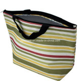 New Design Strip Printed 420d Insulted Lunch Bags for Women
