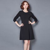 Slim Fit Sleeveless Round Neck Patch Work Ladies Official Dresses