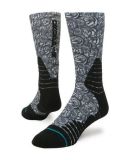 Grey Abstract Pattern Breathable Men Cotton Athletic Elite Socks