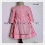 Short Fashion 100% Cotton Smocked Dress for Kids Dress
