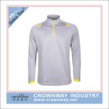 Long Sleeve Polyester Running Sports Shirts with Stand Collar