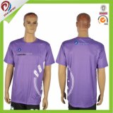 Wholesale Plain Purple 100% Cotton Polyester Slim Fit T Shirt for Women