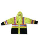 Polyester Waterproof Lime Rain Jacket