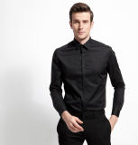 Black Slim Fit Dress Shirt for Men