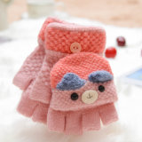 Wholesale Children Warmer Bear Glove Kids Cute Bear Cartoon Knit Glove