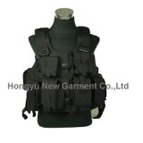 Military Gear Black Nylon Tactical Vest (HY-V033)
