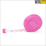 Customized Round Sewing Pink Mini Fiber Glass Retractable Measuring Tapes