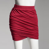 High-End Designer Shirring Summer Short Mini Bodycon Skirt