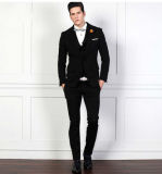 Men's Slim Fit Business Black Suit