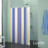Shower Curtain Bathroom Waterproof Curtain (JG-221)