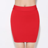 Wholesale Simple Pure Color Skirts Female Split Package Hip Skirt