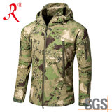 New Green Softshell Material Hoodie Jacket (QF-4124)