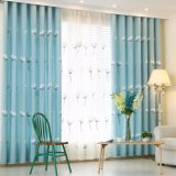 Natural Style Polyester Embroidery Blackout Window Curtain (14F0055)